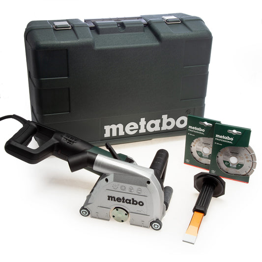 Metabo MFE 40 Wall Chaser with 2 x 125mm Cutting Discs and Carry Case (240V)