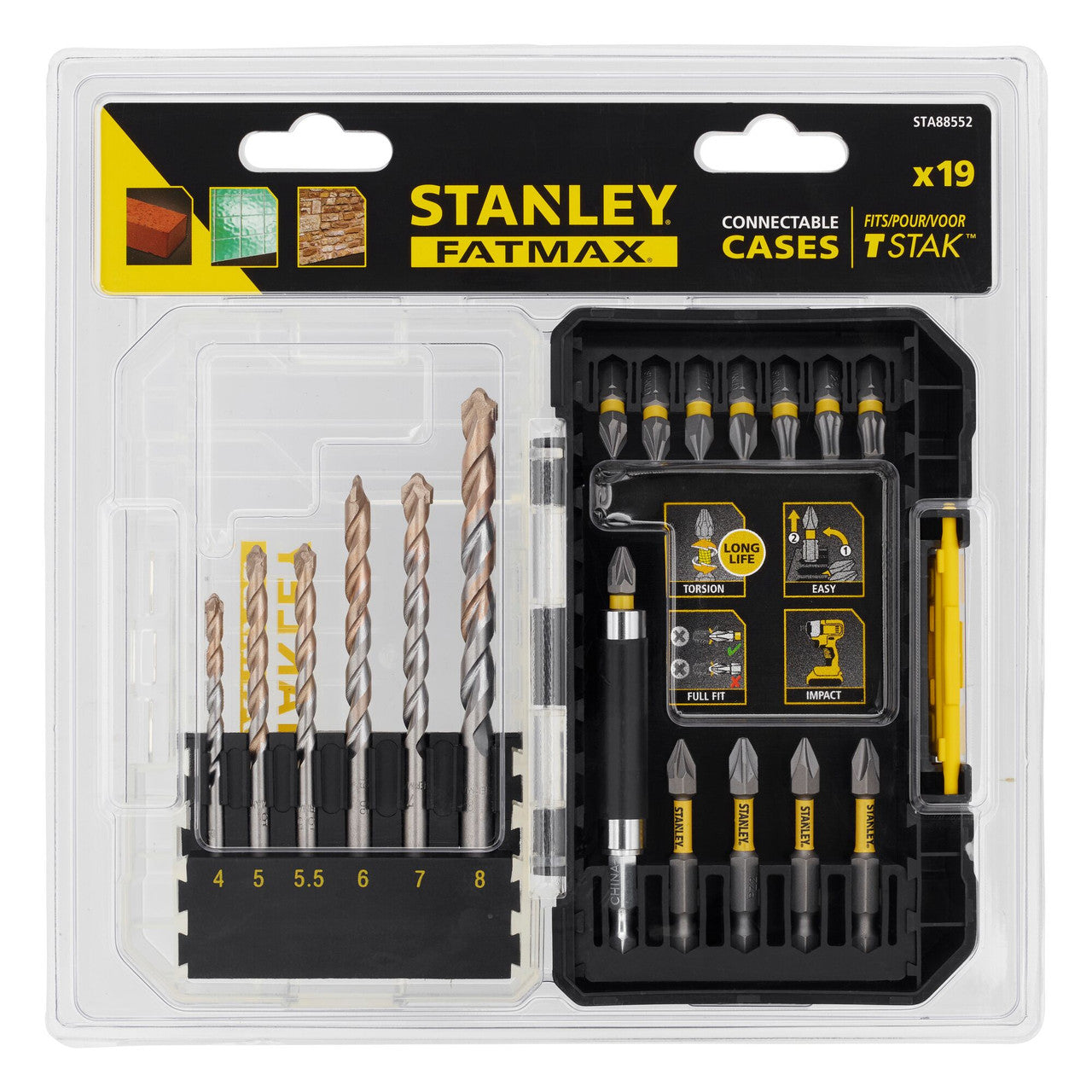 Stanley FatMax STA88552 Masonry Impact Driving Set (19 Piece)