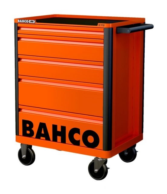 Bahco Storage Hub Tool Trolley with 5-Drawer - Orange