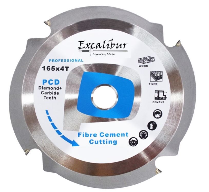 EXCALIBUR PCD Fibre Cement Saw Blade 165mm - 305mm ~ Polycrystalline Diamond