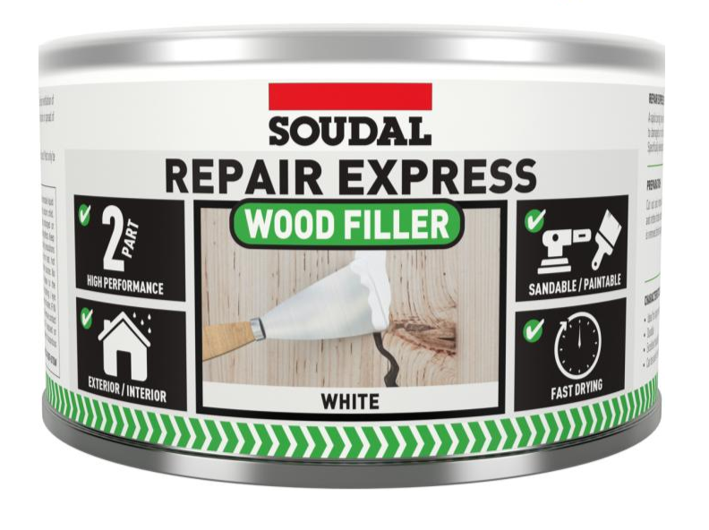 Soudal 2 Part Wood Filler High Performance Repair Express 500g Various Colours