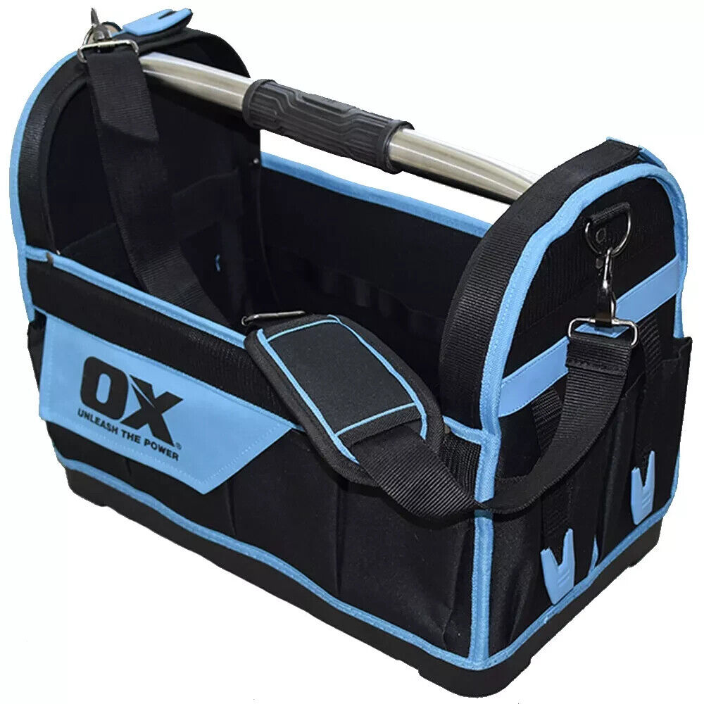 Ox Tools P262618 18"  Pro Open Mouth Tool Tote Bag Hard Bottom Waterproof Base