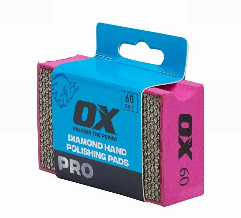 OX Diamond Hand Polishing pads - Professional  - Stone, Glass, Concrete 60#-600#