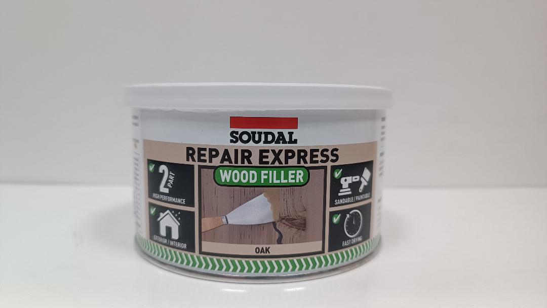 Soudal 2 Part Wood Filler High Performance Repair Express 500g Various Colours