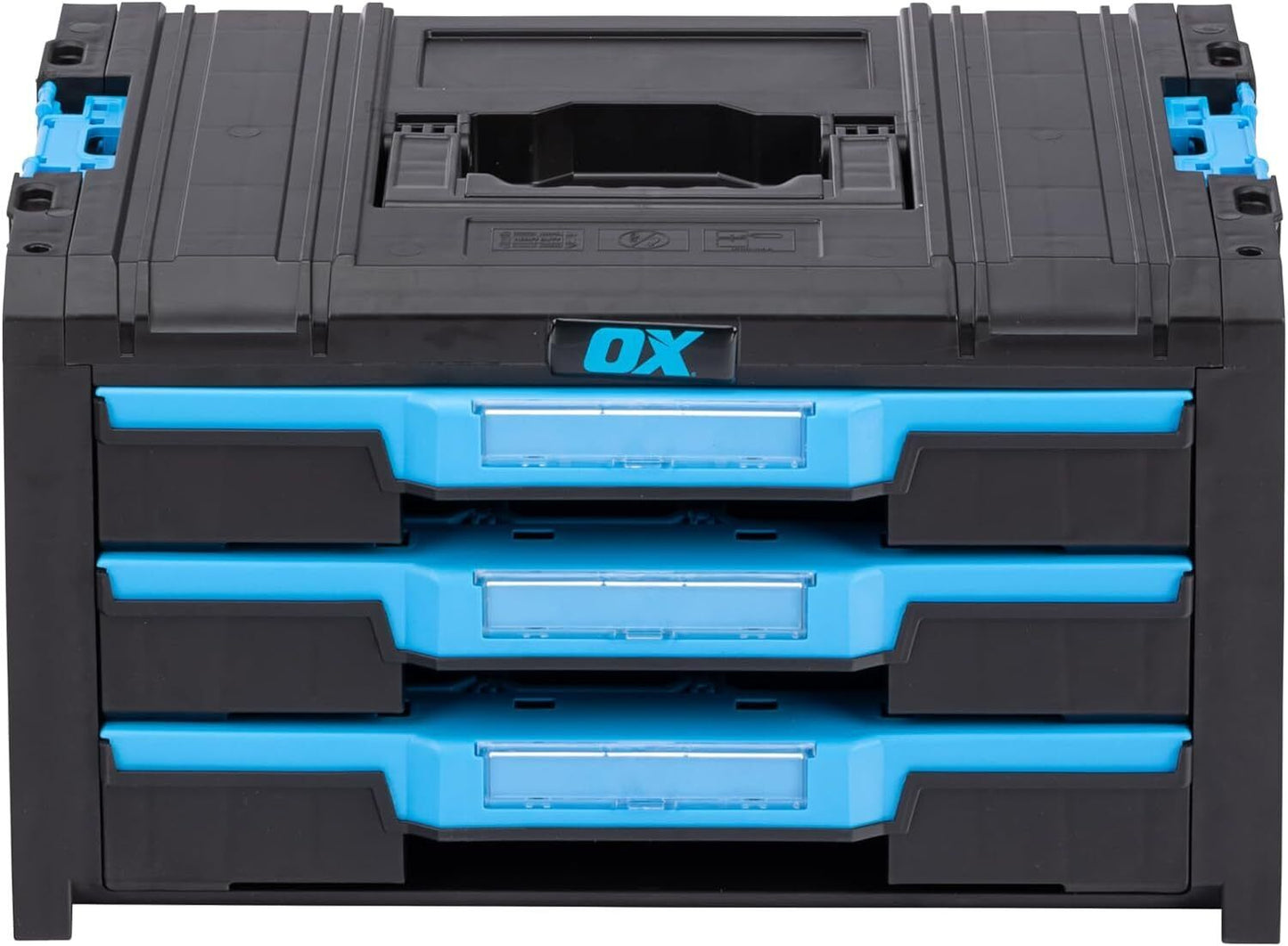 OX TOOLTREK Trade 2 or 3 Drawer Tool Box, Tool Chest With Carry Handle