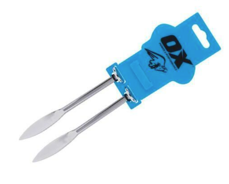 OX Tools Pro Brick Line Pins 6" 152mm - Brick Line Hi-Vis Cyan & Line Blocks