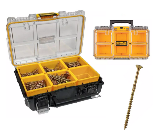 Screw Deal DeWalt Tough System Deep Organiser + 1500 Premium Cutter Torx Screws