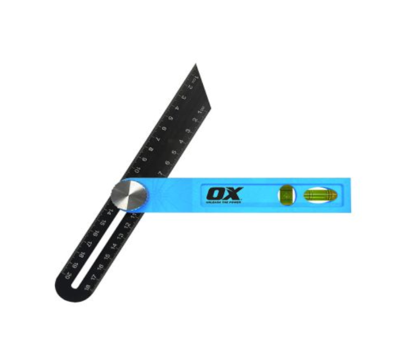 Ox Pro Marking Out Tools Rafter Square, Adjustable, Combination Square Tuff Rule