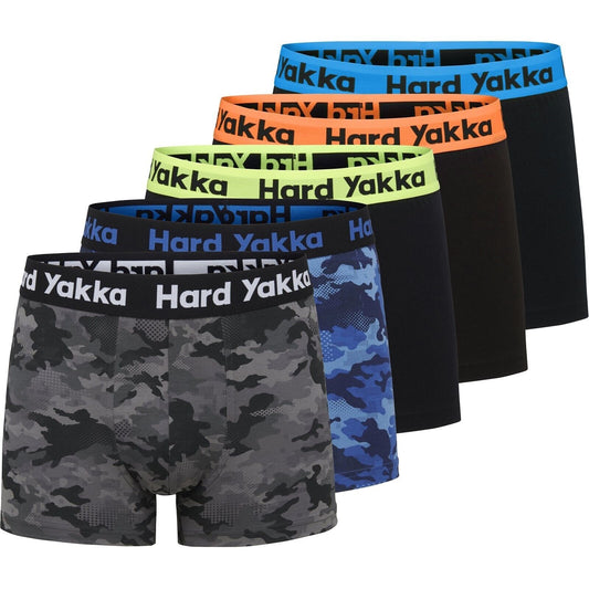 Hard Yakka Cotton Trunk/Boxers Multicolours 5 Pack Work Wear