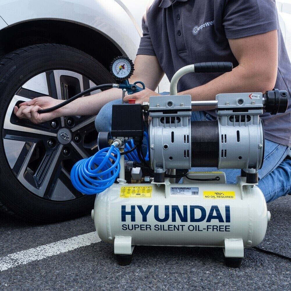 Hyundai 100PSI 8L SUPER Silent Air Compressor Portable Direct Drive 550w HY5508