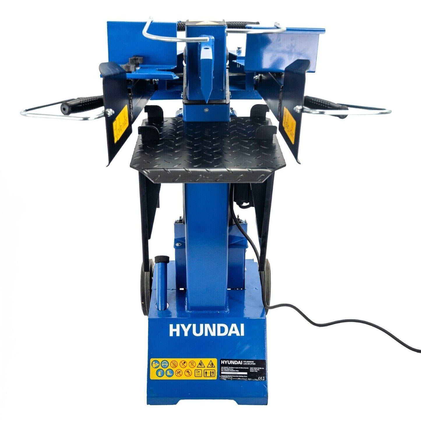 Hyundai HYLS8000VE - Electric Log Splitter 8 Tonne Vertical Hydraulic Ram 300mm