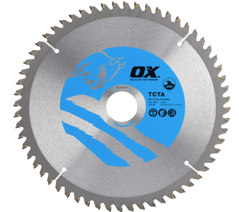 OX Circular Saw Blades 160mm - 355mm Wood, Aluminium, Plastic, Laminate, Metal