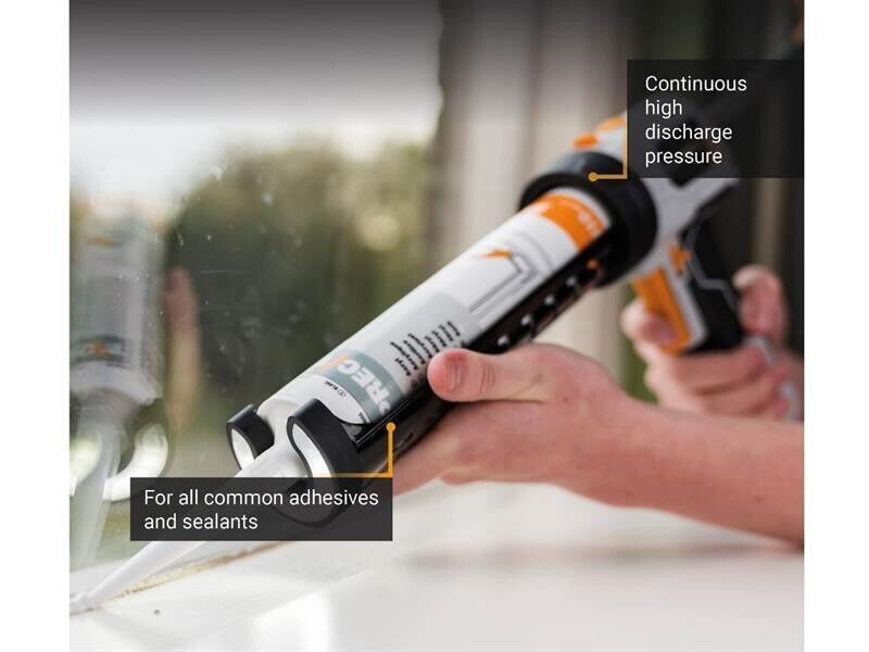 Batavia Cordless Caulking Gun - LED Light - 6V AA Batteries MAXXPUSH BAT7064347