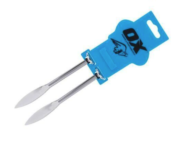 OX Tools Pro Brick Line Pins 6" 152mm - Brick Line Hi-Vis Cyan & Line Blocks