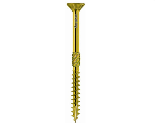 Torx Drive Countersunk Wood Cutter Screws, Yellow Zinc Plated 30mm-400mm