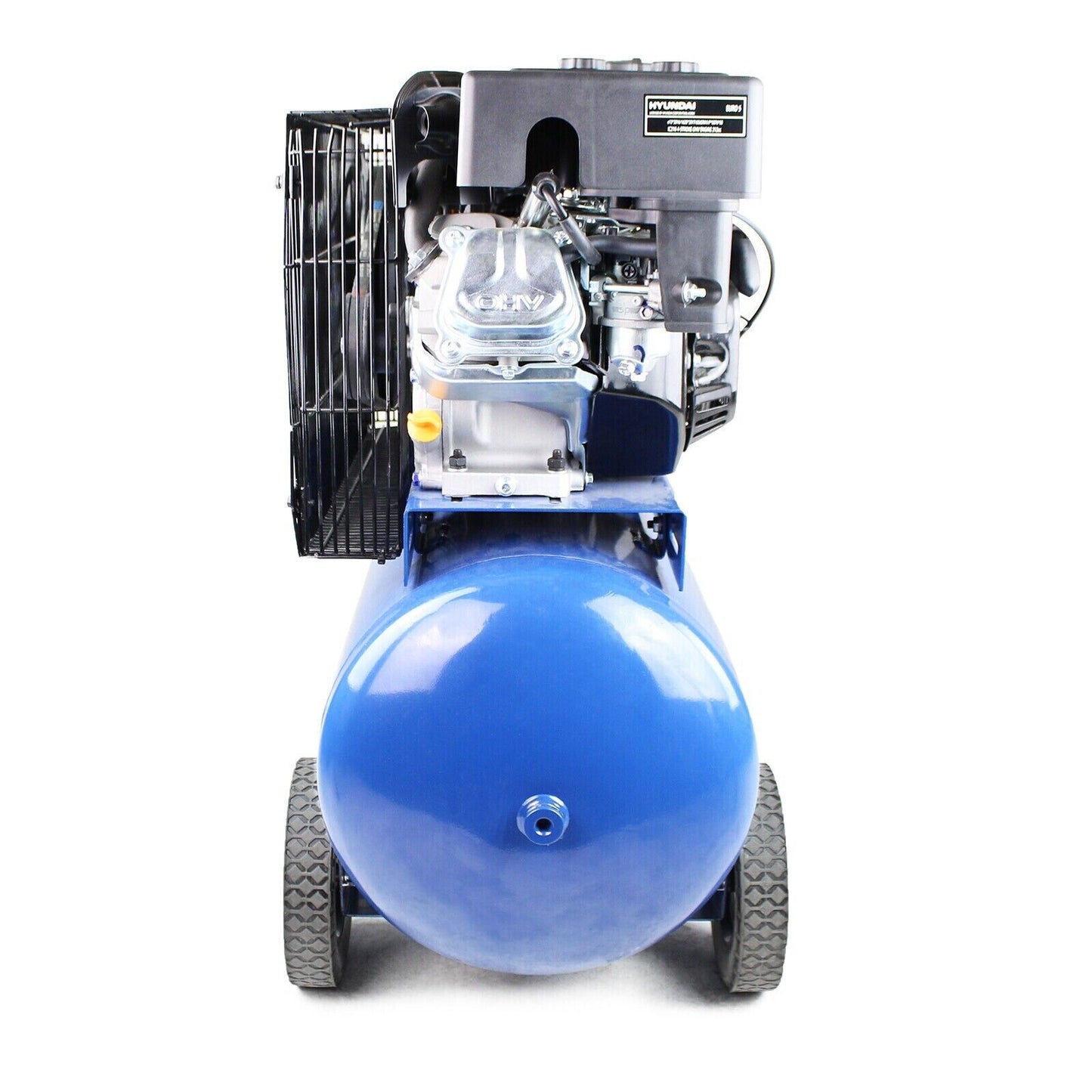 Hyundai Petrol Air Compressor, 90 ltr Portable 10.75FM 145psi 7hp HY70100P