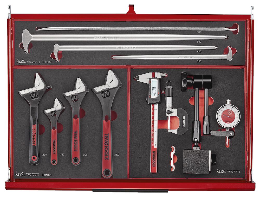 Teng Tools TKS53R1133F  53" PRO35™ Monster stack FOAM tool kit 1133 pieces red