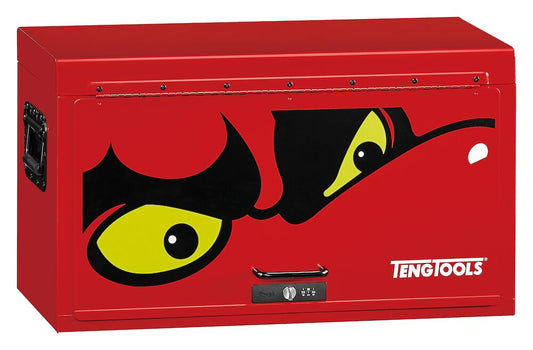 26" PRO35™ 4 drawer starter tool kit containing 137 pieces
Fold-over drop front tool chest featuring four fully extendable drawers, each with ball bearing slides
Constructed from heavy gauge steel enhanced by a 5-step phosphate-free rust prevention process and a powder coat finish
Recessed side handles and rubber feet for stability and ease of mobility
Equipped with recessed handles and rubber feet for easy portability and stability
Includes essential tools organized in the TengTools Tool Control System for