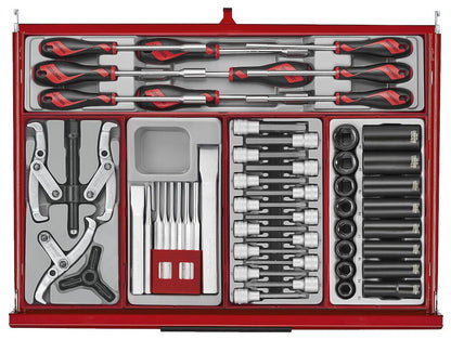 Teng Tools TKW26R628T  26" PRO35™ Roller Cabinet Tool kit 628 Pieces Red