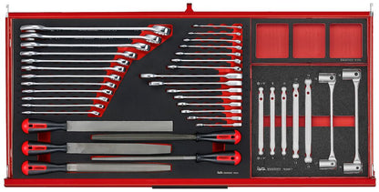 TKW37R637F  37" PRO35™ Roller Cabinet FOAM Tool Kit 637 Pieces Red