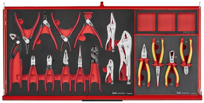 TKW37R637F  37" PRO35™ Roller Cabinet FOAM Tool Kit 637 Pieces Red