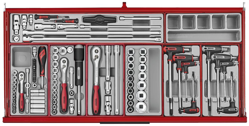 Teng Tools TKW37R663T  37" PRO35™ Roller Cabinet Tool Kit 663 Pieces Red