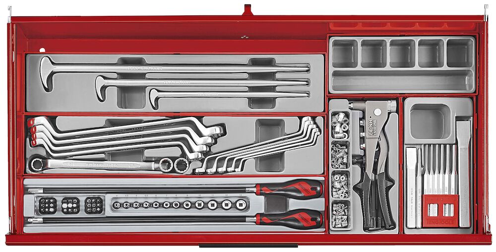 Teng Tools TKW37R663T  37" PRO35™ Roller Cabinet Tool Kit 663 Pieces Red