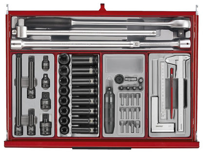 Teng Tools TKW53R615T  53" PRO35™ Roller Cabinet Tool Kit 615 Pieces Red