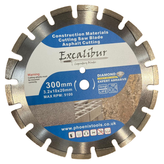 Asphalt Cutting Diamond Blade 300mm x 20mm Bore