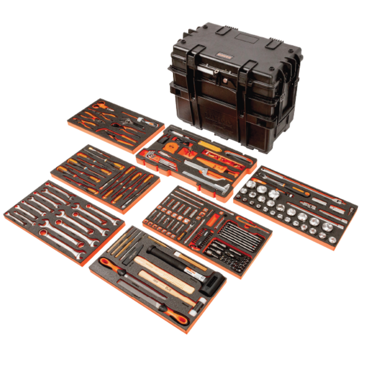 Bahco BAHMOBILE Rigid Tools Case On Wheels With 200 PC Tool Kit 5 Drawers