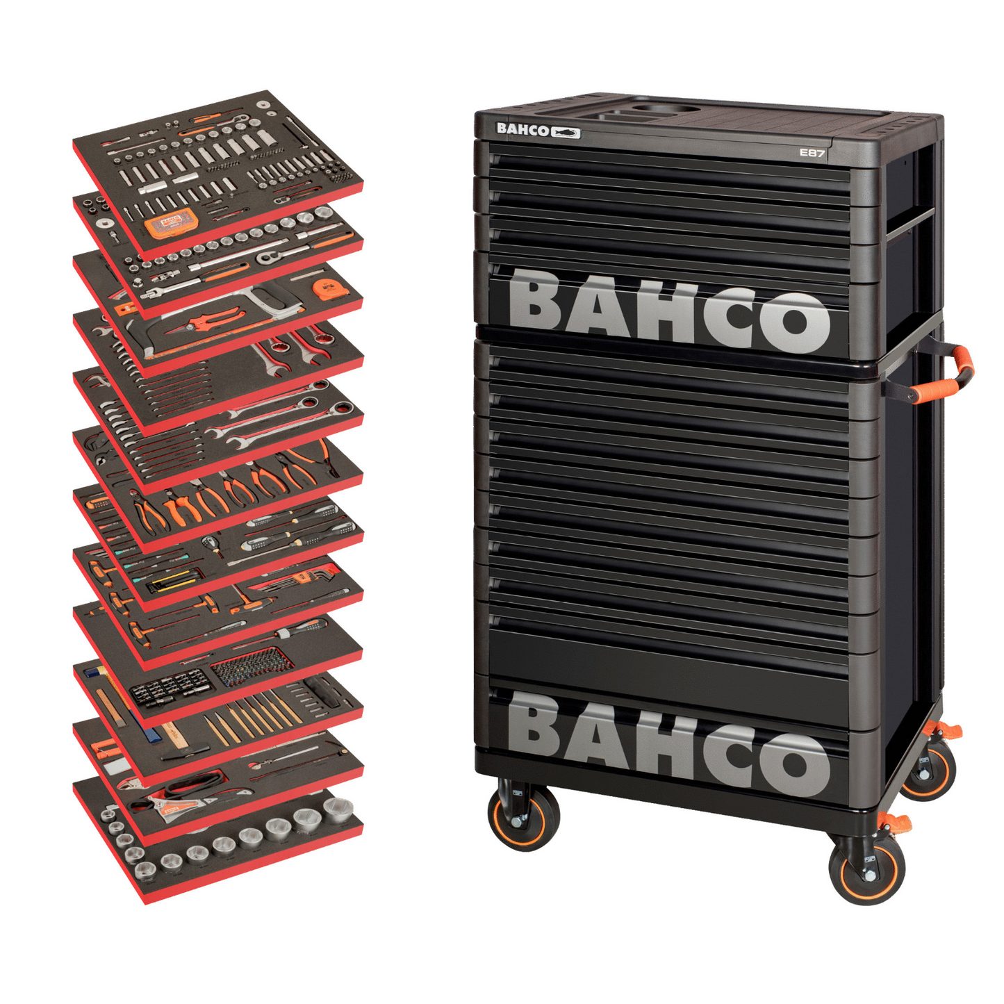 Bahco XLARGE X-Large Tool Trolley General Purpose Tool Kit, 560 Piece
