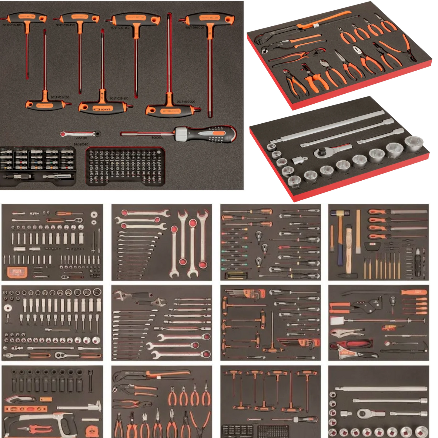 Bahco XLARGE X-Large Tool Trolley General Purpose Tool Kit, 560 Piece