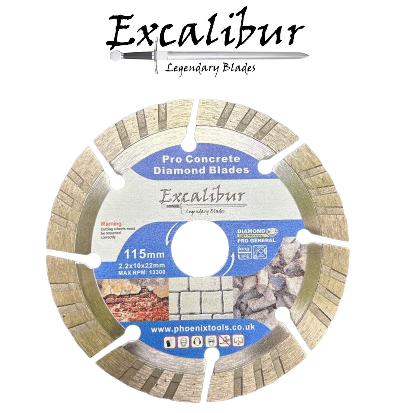 Diamond Cutting Blade 115mm To 350mm For Cutting Reinforced Concrete , Granite , Brick