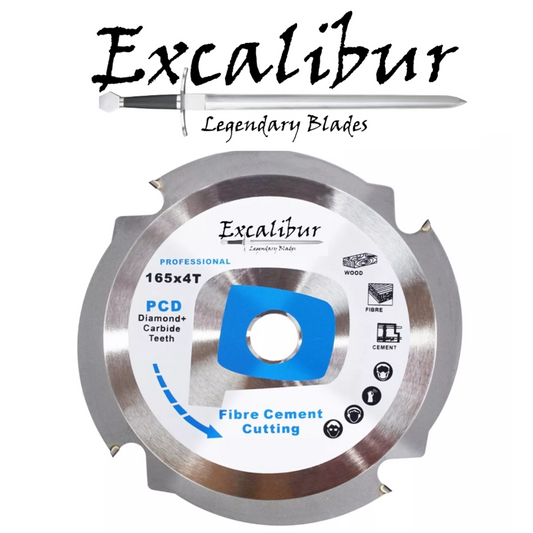 Premium PCD Fibre Cement Excalibur Saw Blade 165mm - 305mm
