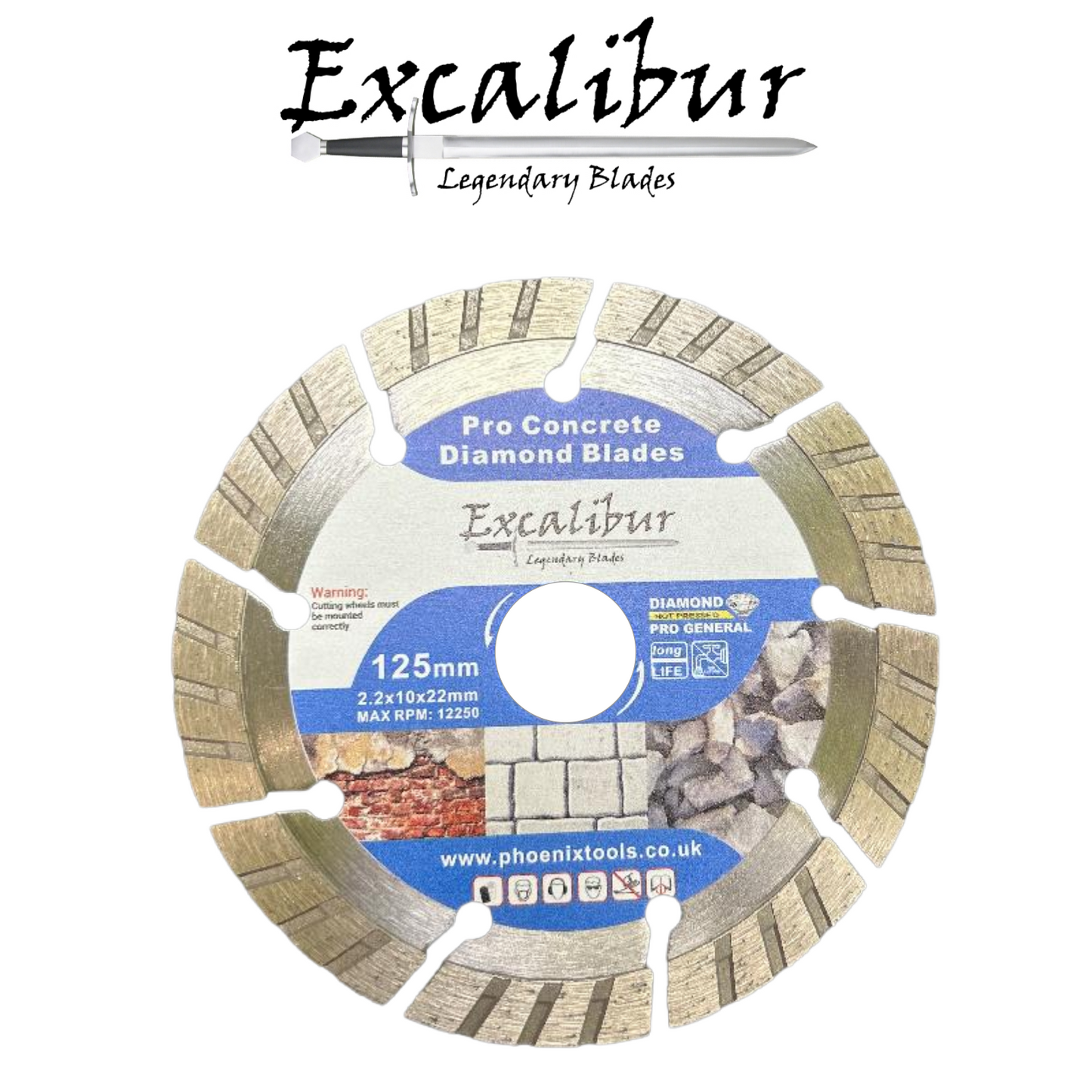 Diamond Cutting Blade 115mm To 350mm For Cutting Reinforced Concrete , Granite , Brick