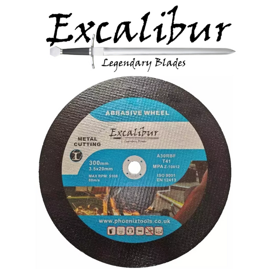 12'' Metal Cutting Discs 300mm x 3.5 x 20mm Excalibur Blades Cut Off Disc Wheel