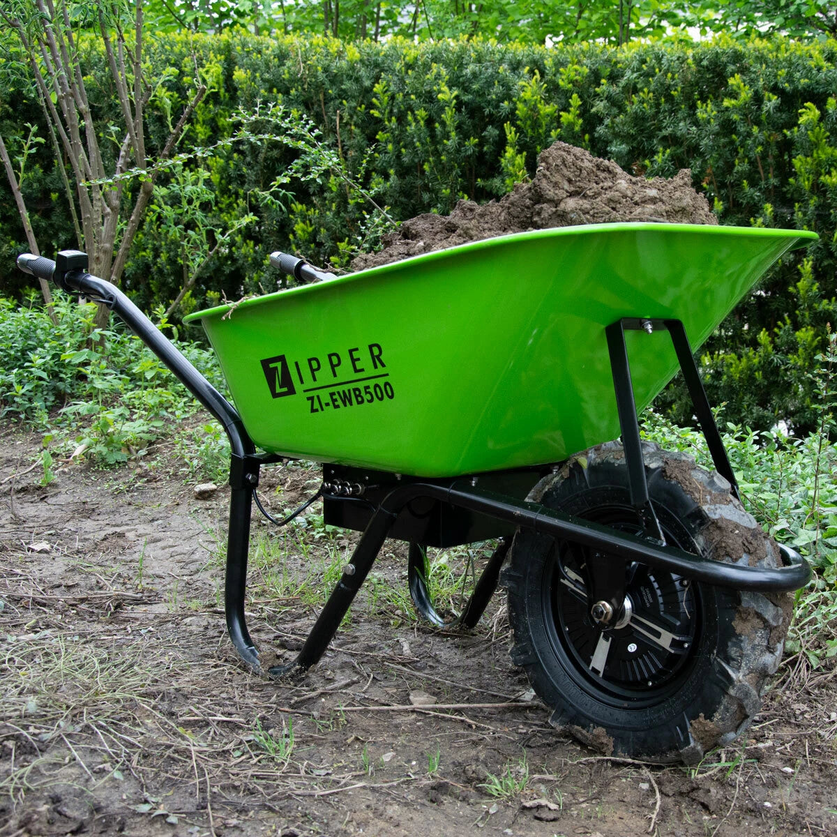 Zipper Motorised Electric Wheelbarrow ZI-EWB500 8 Hours Runtime 75L - 150kg