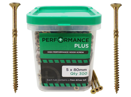 Performance Plus Cutter Multi-Purpose Premium Screws PZ 4.0 5.0 6.0 / 25 - 100mm