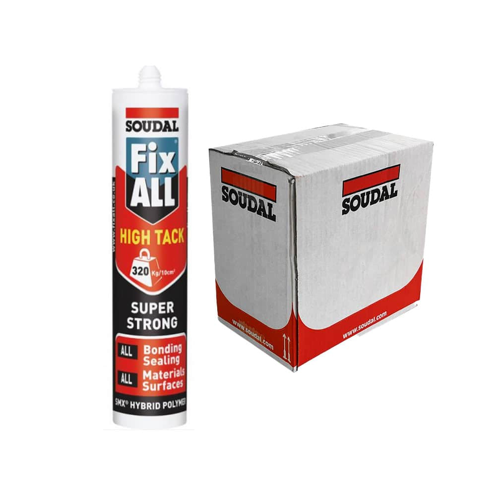 Soudal 290ml Fix-All White Hybrid Polymer Adhesive Sealer - Box Of x12