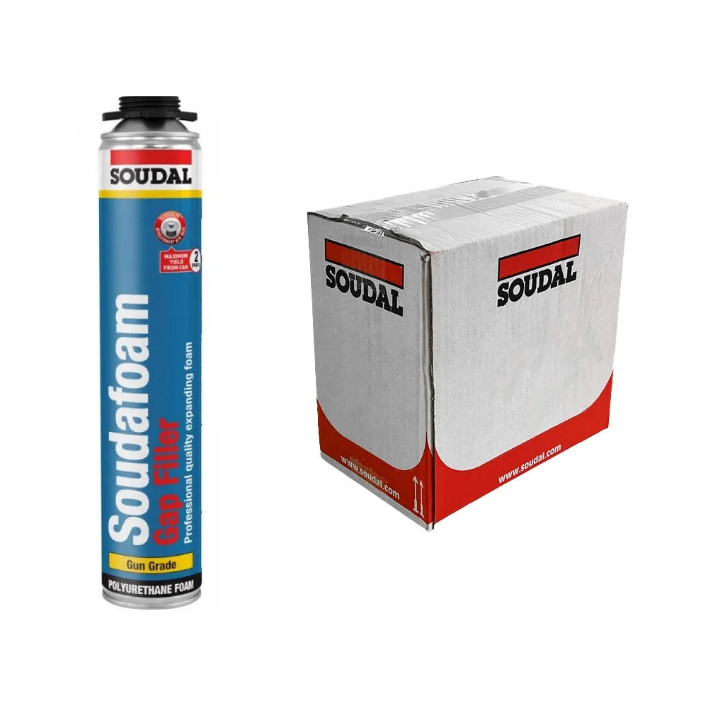 Soudal 750ml Gun Grade Expanding Fixing Foam - Box Of X12