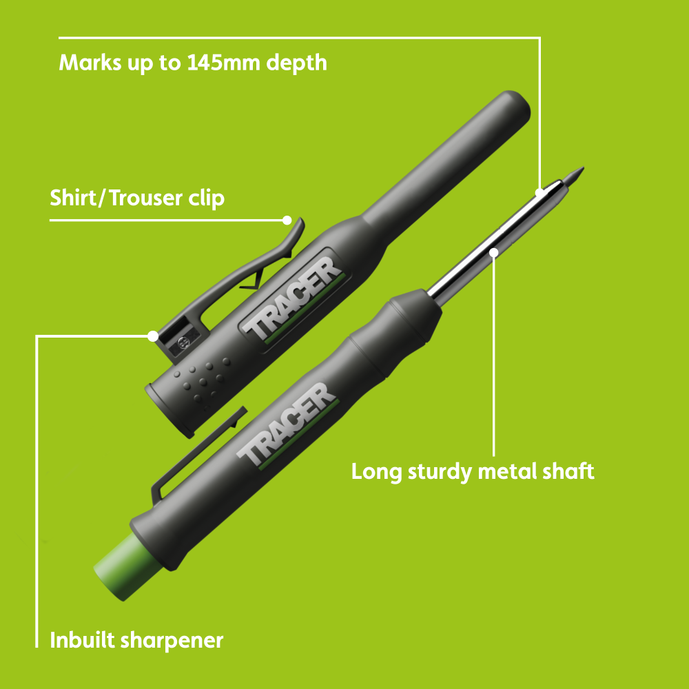 Tracer Deep Hole Construction Pencil With Site Holster