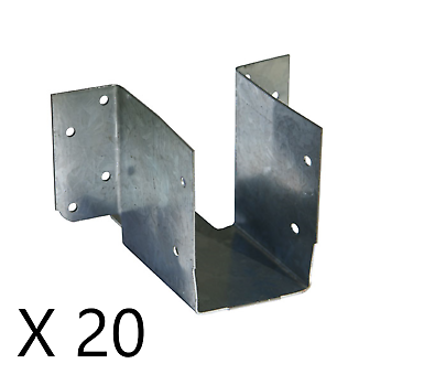 20 x 38mm Mini Timber Joist Hangers Ideal For Decking, Loft, Roofing.