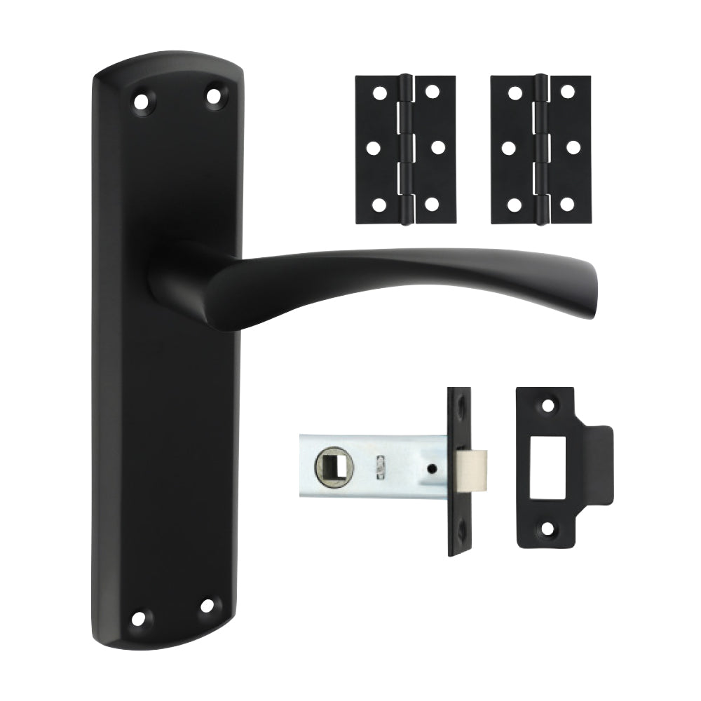 Zeta Latch Door Pack - Matt Black