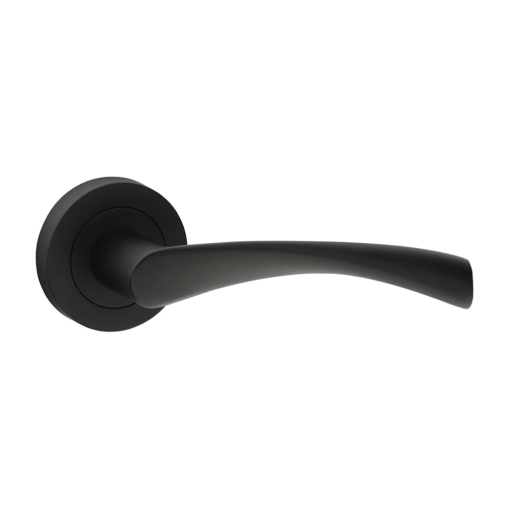 Edleston Lever On Rose Handles - Matt Black