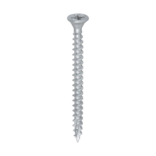 C2 Exterior Strong-Fix Multi-Purpose Premium Screws - PZ - Double Countersunk - Silver, 4.0 x 50