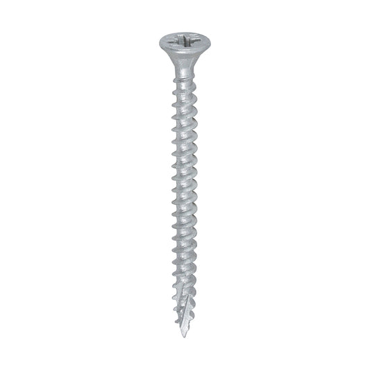 C2 Exterior Strong-Fix Multi-Purpose Premium Screws - PZ - Double Countersunk - Silver, 4.0 x 50