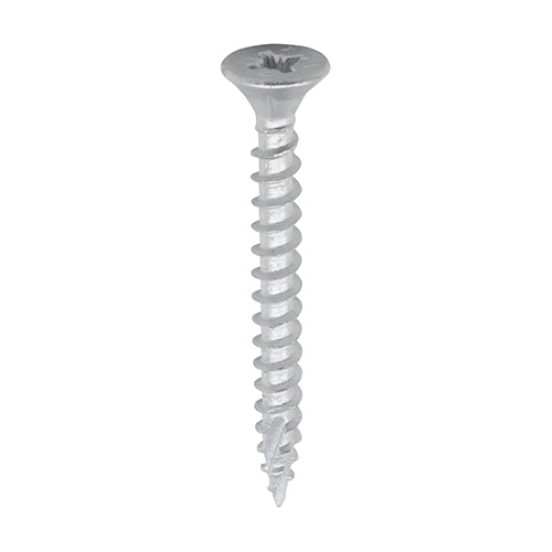 C2 Exterior Strong-Fix Multi-Purpose Premium Screws - PZ - Double Countersunk - Silver, 4.0 x 60