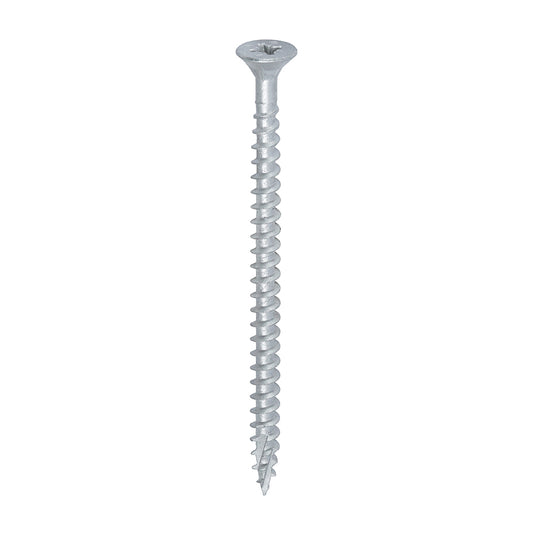 C2 Exterior Strong-Fix Multi-Purpose Premium Screws - PZ - Double Countersunk - Silver, 5.0 x 80