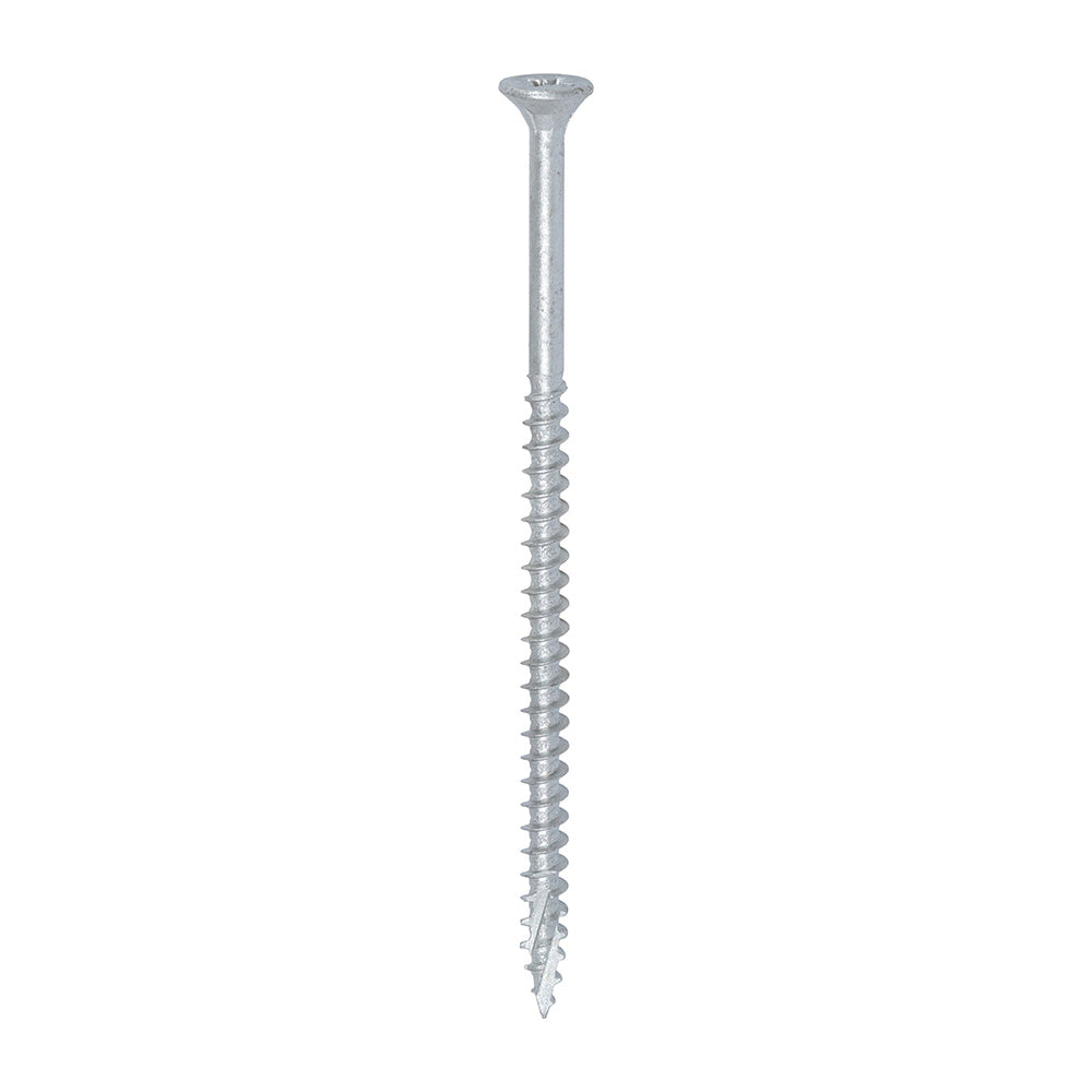 C2 Exterior Strong-Fix Multi-Purpose Premium Screws - PZ - Double Countersunk - Silver, 5.0 x 100