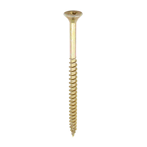 C2 Strong-Fix Multi-Purpose Premium Screws - PZ - Double Countersunk - Yellow, 5.0 x 120